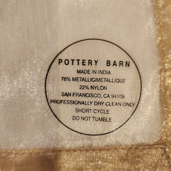 NIP Vintage Pottery Barn Gold Sheer Organza Napkins-set of 4 🌟 - Picture 2 of 5